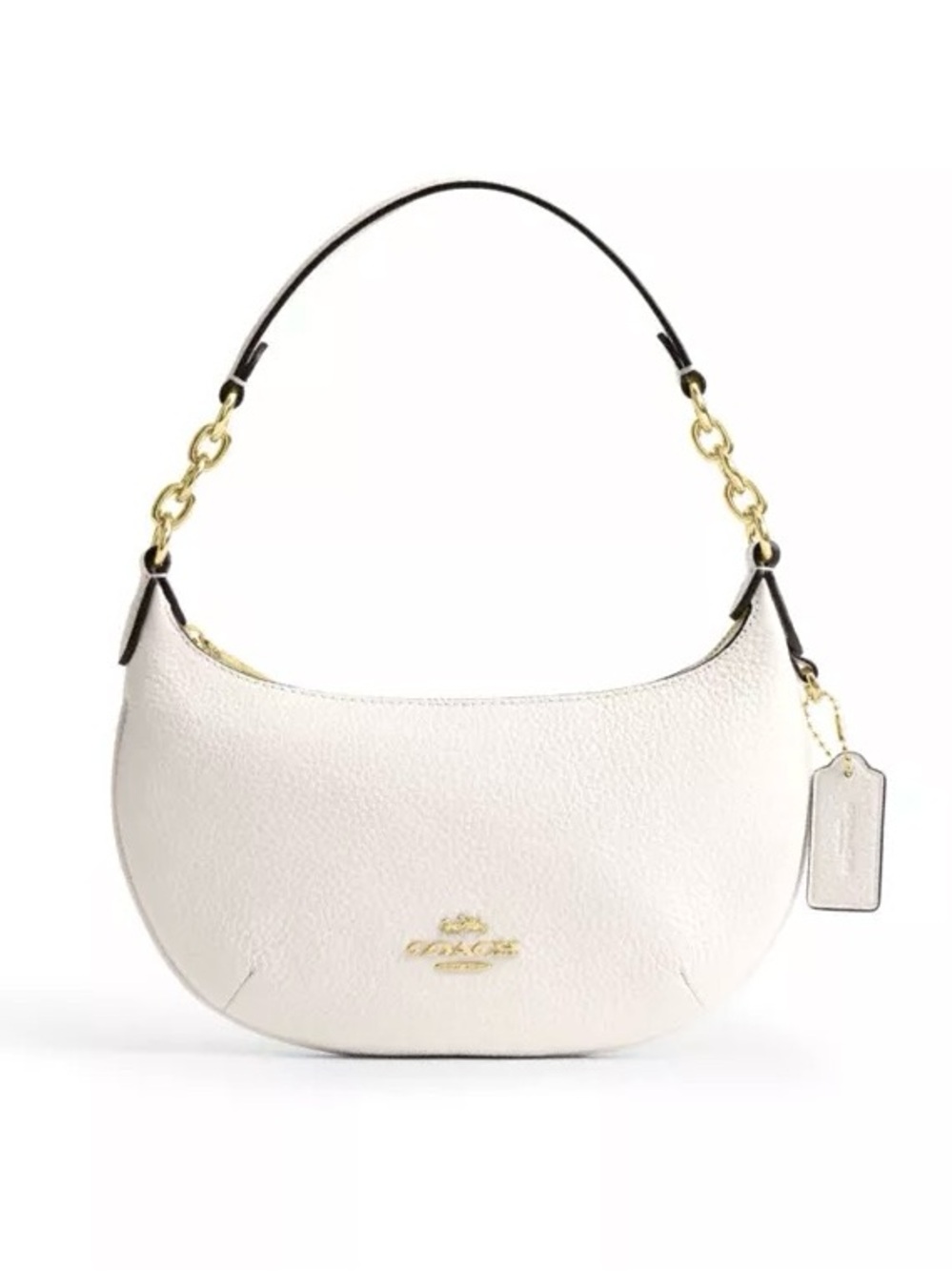 COACH leather Payton mini bag chalk/gold🤍🤍